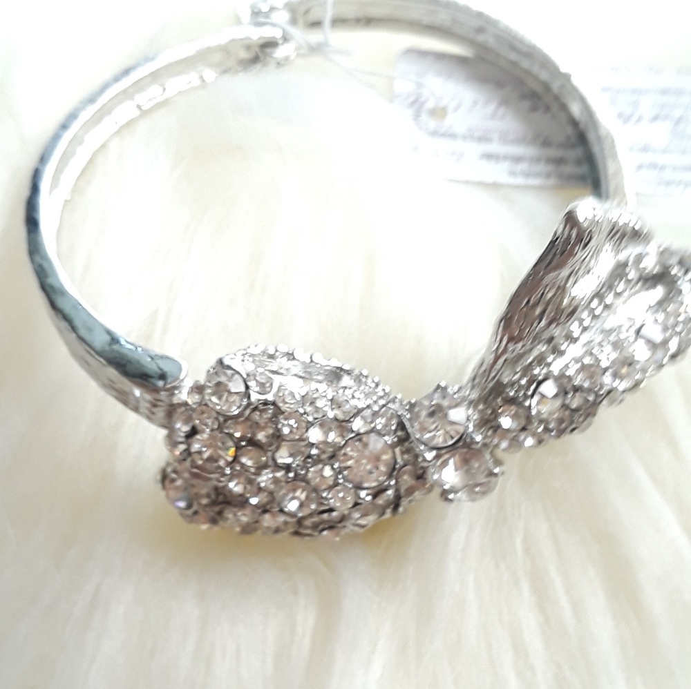 Rhinestone/crystal statement bracelet bow design